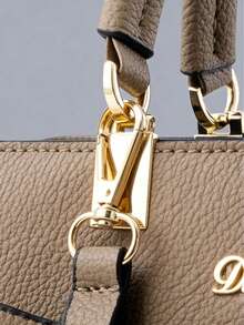 PLANEE 2件套女士纯色手提包和卡包，PU材质，蝴蝶吊坠，适合日常休闲、购物、商务通勤、上学等场合，便携，经典休闲，商务休闲风格，适合少女、女性、大学生、白领、学生、办公室、小学生等。 - 卡其色 - 查看 9