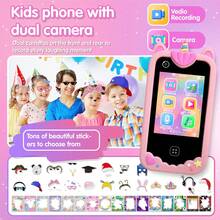 3-12 Years Old Kids Toy Phone, Unicorn & Dinosaur Pattern, 2.8" Touch Screen, 8GB Memory, Interactive Learning Games, Soft Silicone Protective Case, Ideal Gift For Boys & Girls - Multicolor - View 3