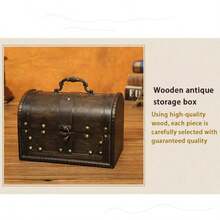 1 hộp gỗ cổ điển có tay cầm, hộp đựng trang sức bằng gỗ cổ tinh xảo, hộp đựng vật phẩm quý giá, hộp sưu tập nghệ thuật có khóa mật mã, hộp gỗ thủ công. - Nhiều màu - Xem 6