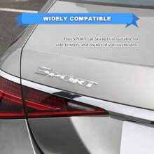 3D Sport Sticker Badge Metal Styling Personalised Sport Emblem For Car Side Fender Rear Trunk Decoration Accessories In Silver Durable Automotive Exterior Decoration With Premium Finish For Custom Vehicle Styling And Enhanced Visual Appeal - 銀色 - 查看 7
