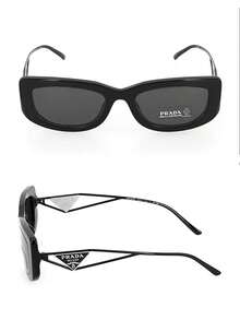 Prada Black Frame Women's Sunglasses, UV Protection, Summer Beach Style - Black - View 8
