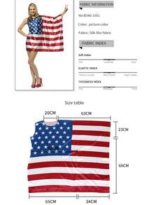 Adult Independence Day Flag Theme COS Costume For Holiday Party & Performance - Multicolor - View 7