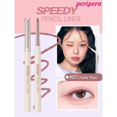Peripera K-Beauty 速效眼线笔，胶状/凝胶状眼线笔，2mm 细笔尖，眼线笔，显色度高，色彩浓郁，质地顺滑，持久不脱妆，哑光妆效，防水防汗，日常妆容，韩式妆容