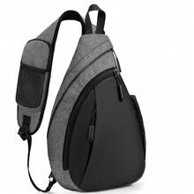 Large Men's Bag, Crossbody Waterproof Backpack Chest Bag Men's Crossbody Bag - Grey - View 9