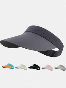 1pc Breathable Quick-Dry Sun Protection Cap, Summer UV-Resistant Mesh Baseball Hat, Soft Crown Casual Unisex Solid Color - Multicolor - View 6