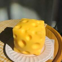 1pc 7cm Square Ultrathin Cheese Ball Squishy Toy, TPR Shell Slow Rebound Squeeze Toy, No Filler, DIY Cheese Skin Squishy, Birthday/Christmas/Halloween Gift, Perfect Gift, Stress Relief Gift For Teens - Multicolor - View 15