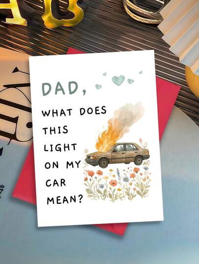 1 pieza Tarjeta de Día del Padre y Cumpleaños de Papá con sobre - Regalo de chiste gracioso para papá, tarjeta perfecta para papá de la hija, página interior en blanco