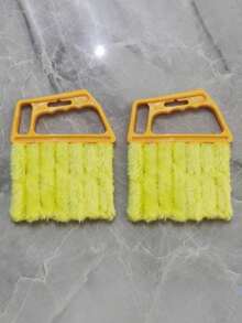 1/2 piezas Cepillo de limpieza de riel de puerta de doble cara, Cepillo de limpieza de alféizar de ventana, Plumero para persianas venecianas, Herramienta de limpieza de grietas - Multicolor - Ver 11