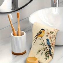 1/2/4/6/8/10/12PC Interesting Kitchen Towels And Dishcloths, Bathroom Towels, Super Absorbent Polyester,Retro Floral Designs, Featuring Elegant Floral And Bird Patterns, Decorative Gifts, Decorative Dishcloths, Quick-Drying Sponges, Soft Absorbent Dishcloths, Cleaning Supplies, Kitchenware. As Birthday Gifts, Family, Souvenir , Washable, Machine Washable, Lightweight, Breathable, Comfortable, Unique, 280gsm For Him, Her Personalized Ideal Gifts For Her, Him, Family, Boyfriend, Girlfriend, Father, Family, Mother, Lover, Daughter, Son, Grandfather, Grandmother, Friend, Classmate. Perfect Camping, Travel, Home, Daily Life, Office Decoration, Birthday, Anniversary, Valentine's Day, Thanksgiving, Christmas, Halloween, Mother's Day, Father's Day, Wedding, New Year Gifts ,Sofa,Bed,Car,Bedroom,Living Room,Office, Outdoor Camping, Practical Decorative Use - 多色8 - 查看 5