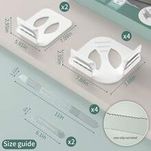 TAIMASI 6PCS Bed Sheet Holders, No Pin Sheet Grippers Clips For Fitted Sheets, Anti Slip Sheet Fasteners To Keep Bedding Secure, Universal Bed Sheet Clips For Home Bedroom - White - View 4