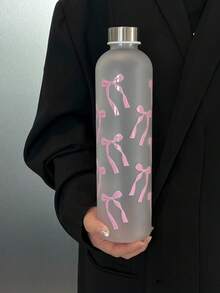 1pc 1000ml Matte Water Bottle, Original Butterfly Print Stainless Steel Leak-Proof Sports Cap, Fitness Essential, Fashionable Home & Kitchen Item, New Year, Valentine's Day, Mother's Day, Father's Day, Summer, Back To School Gift - Multicolor - View 13