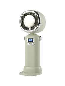 AOYI 1pc Rechargeable Digital Display Handheld Mini Fan With 100 Adjustable Speeds, Ice Cooling Function, Long Battery Life, Comes With USB Charging Cable - Multicolor - View 15