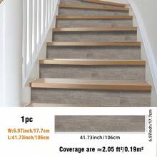 1 Roll Light-Colored Faux Wood Grain Peel And Stick Wallpaper, Non-Adhesive Waterproof Removable Decorative Sticker For Living Room, Bedroom, Kitchen, Stairs, Cabinets, Countertops, 6.97x41.73inch/17.7*106cm - Multicolor - View 13