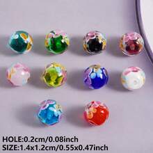 1pc/4pcs Cute & Fashionable Glass Vegetable & Fruit 3D Pendant Charms, Strawberry, Pineapple, Grape, Suitable For Necklace, Earrings, DIY Jewelry Making - Picture - View 7
