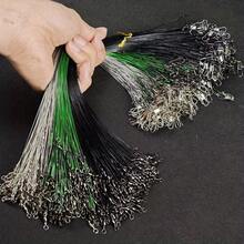 Avlcoaky 200支装带转环和扣环的钓鱼前导线不锈钢钓鱼前导线 - 彩色 - 查看 10