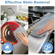 FANG 60pcs Dishcloths, Multipurpose Wire Miracle Cleaning Cloths, Wire Washing Cloth, Non Scratch Wire Dishcloth, Wire Miracle Cleaning Pads, Reusable Wire Dishwashing Rags For Wet And Dry Dish, For Kitchen, Sinks, Pots, Pans, Metal, Dishes - Khăn lau chén bằng dây bạc - Xem 6