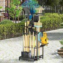 Estante colgante para jardín – con ganchos rectos, ruedas resistentes, fácil de limpiar y guardar; estante con ruedas para herramientas de jardinería – diseño práctico, ideal para jardineros aficionados; estante con ruedas para herramientas de jardín – perfecto para el mantenimiento diario, la limpieza y las tareas de jardinería - Negro - Ver 8