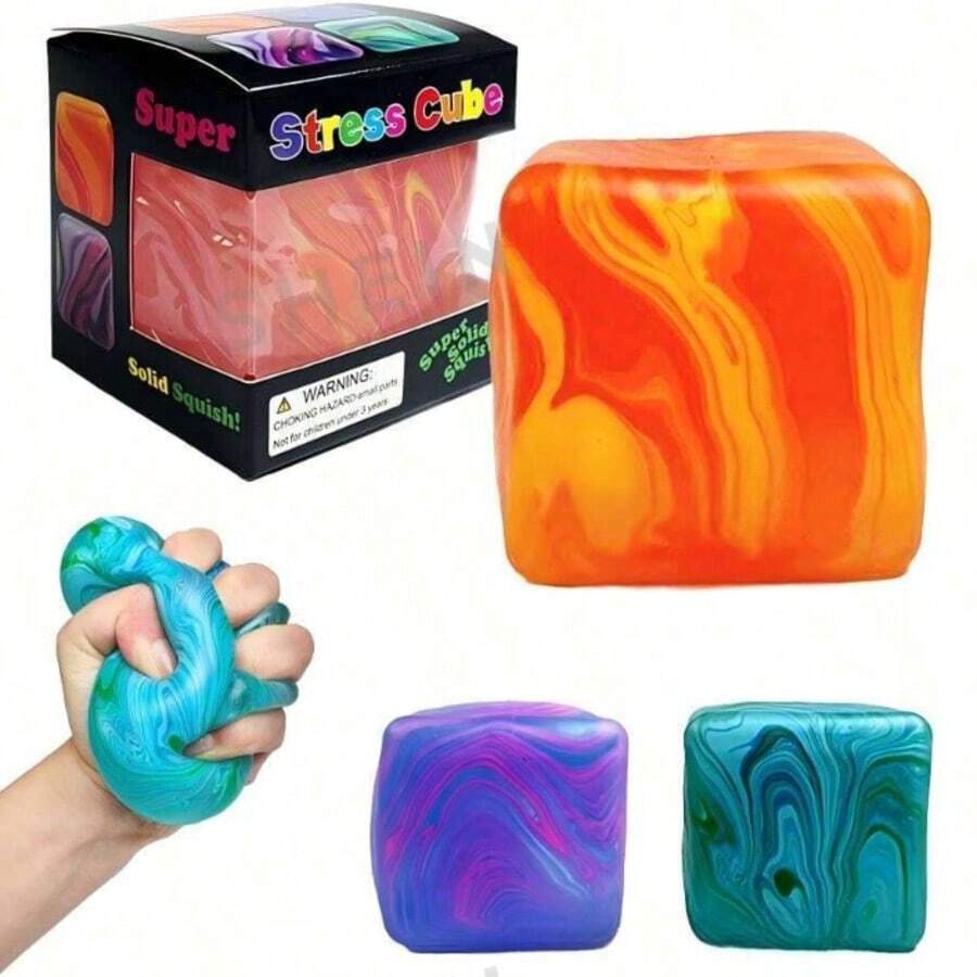 1pc New Nee-Doh Rotating Ice Cube Stress Relief Ice Cube Candy - Birthday Gift - Christmas Gift - Perfect Gift - Collection Display - Hobby Collector - Squeeze - Multicolor - View 1