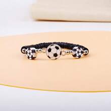 5pcs World Cup Sports Series Bracelets, Basketball, Football, Rugby, Volleyball, Baseball Rope Woven Bracelets - Multicolor - View 7