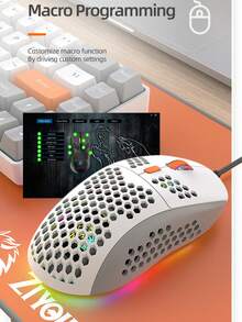 Chuột chơi game M8 RGB có thể tùy chỉnh, chuột có dây, định dạng macro, trọng lượng nhẹ dành cho PC & Laptop - Xem 7