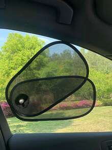 2pcs Adjustable Car Window Sun Shades: Rotatable And Windshield Side Protection, Privacy, Anti-UV, Heat Insulation, Made Of PVC Material - Car Window Sunshade - View 5