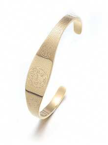 1件全新高品质不锈钢可调节手镯，圣本笃十字架手镯，派对节日礼物 - 時尚 - 查看 7