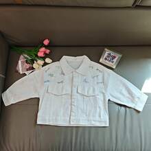 Chaqueta vaquera de corte holgado 2026, estilo callejero - Blanco - Ver 1