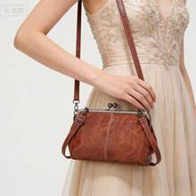 Retro Handbag For Women 2026 - High-Quality Shoulder Bag - Faux Leather In Vintage Look - Ideal For Everyday Use And Parties (22 X 6 X 28 Cm) - màu nâu - Xem 2