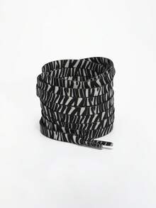 时尚个性化扁平鞋带替换装，独特蛇皮纹、豹纹动物图案涤纶编织鞋带 - 彩色 - 查看 16