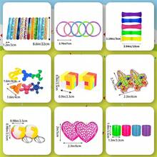 42件装派对礼品袋填充物，益智玩具套装，圣诞节礼物袋填充物，教室批发，宝箱嘉年华奖品，皮纳塔袋填充物 - 黃色 - 查看 11