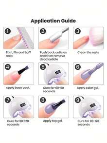 VOKY 5件套美甲沙龙套装，LED光疗，适合作为节日礼物送给女性，节日美甲 - 彩色 - 查看 4