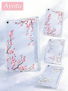 Ayotu 1 Pc Flowers & Cherry Blossoms & Magnolia Transparent Shell,Compatible 11 Generation/ 10/ 9/ Air 7th 11inch/ Air 5th/Kindle Paperwhite 11th/Kobo Libra Colour/Kindle 6-Inch Case, Full Coverage Clear Case,Silicon Soft Shell. - Multicolor - View 2