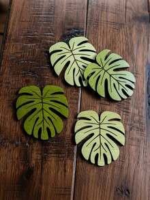 6pcs Bamboo Coasters, Natural Wood Grain Coasters, Heat Insulation Non-Slip Pads, Home Decor, Kitchen Supplies, Ideal Gifts For Women, Mothers, Friends, Girlfriends And Boyfriends. Suitable As Surprise Gifts For Birthday, Wedding Anniversary, Easter, Back To School, April Fool's Day And More. - Multicolor - View 8