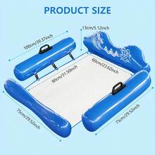 1 Removable Inflatable Water Hammock - Adult Pool Lounge Chair, Made Of PVC Material, With Vibrant Mixed Colors And A Comfortable Ergonomic Design, Suitable For Swimming And Relaxing In The Pool, Pool Inflatable, Beach Essentials, Pool Float - Multicolor - View 3