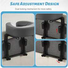 Reposacabezas de masaje para cama cuna de masaje ajustable en casa accesorio portátil para cama de masaje kit de reposo para mesa de masaje para cama de salón almohada boca abajo después - Grisoscuro - Ver 5