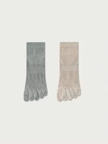 1/2/3/6 Pairs Men's Multicolor Toe Socks, Five Finger Socks, Thin Mesh Breathable Fashion Minimalist Versatile Ankle Socks, Suitable For Spring And Summer - Multicolor - View 16