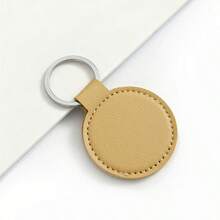 Móc khóa da tròn khắc chữ theo yêu cầu, móc khóa tròn cá nhân hóa với tên/chữ, móc khóa da tối giản, món quà độc đáo cho sinh nhật, kỷ niệm, đám cưới và quà lưu niệm doanh nghiệp. - Nhiều màu - Xem 13