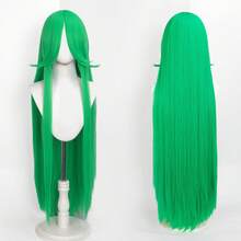 FULCRUM Heat-Resistant Synthetic Green Wig, Suitable For Parties, Halloween, Christmas, Costume, Masquerade Ball, Unisex - Green - View 4