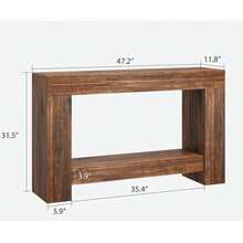 Techigher Mesas de consola y sofá - 1,2 metros - Patrón de llama - Ver 8