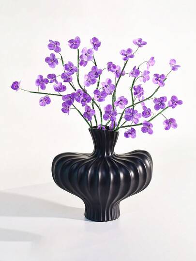 5支优雅紫色仿真花束，贴心的母亲节礼物，适合插花、婚礼装饰、节日派对、花园、家居装饰