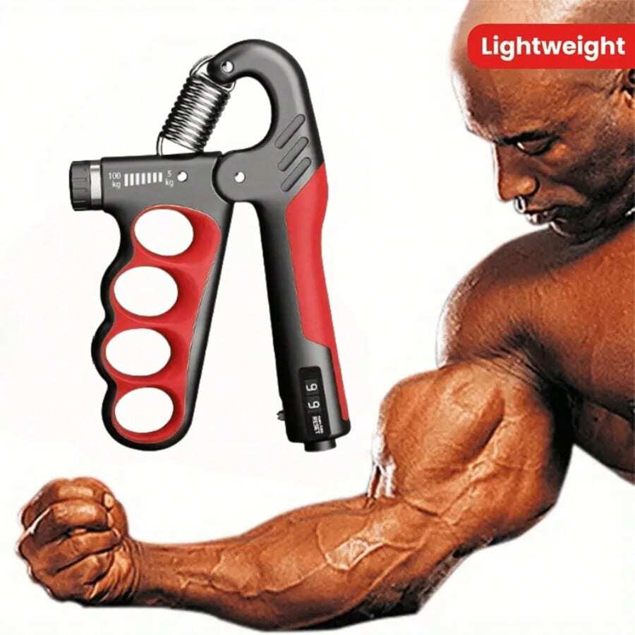 1 pieza Entrenador de fuerza de agarre mecánico, entrenamiento preciso para fortalecer la fuerza de la mano. Resistencia ajustable de 5-100kg, cubre rehabilitación hasta desarrollo muscular profesional. Contador mecánico que registra automáticamente las repeticiones. Ranura de agarre ergonómica de 4 dedos que se ajusta a la forma de la mano para una fuerza uniforme. Equipo eficiente para mejorar la fuerza de agarre, brazo y muñeca.