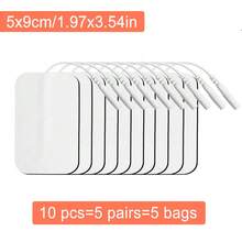 Miếng dán điện cực TENS, miếng dán EMS tự dính dùng cho máy kích thích cơ điện EMS, máy mát-xa, đầu nối chân 2.0mm, dây dẫn, vải không dệt, miếng vá thay thế. - trắng - Xem 21