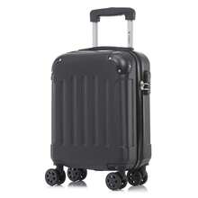 YONSLY Hard Shell Suitcase 16/20/24/28 Inches With 4 360° Wheels Sturdy Double Zipper Combination Lock Mesh Pocket Soft Rubber Handle Travel Suitcase - 黑色 - 查看 8