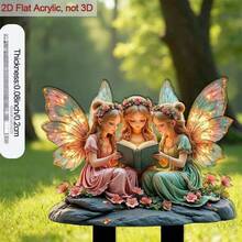 1个2D亚克力花园标牌，适合放置3个仙女在院子里读书的场景（无灯） - A - 查看 4