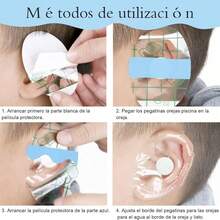 80片透明防水婴儿耳贴，儿童淋浴游泳防水耳套 - 彩色 - 查看 7