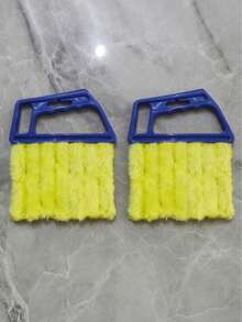 1/2 piezas Cepillo de limpieza de riel de puerta de doble cara, Cepillo de limpieza de alféizar de ventana, Plumero para persianas venecianas, Herramienta de limpieza de grietas - Multicolor - Ver 10