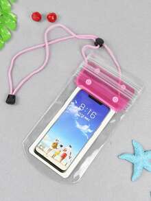 1 pieza Bolsa impermeable para teléfono, diseño triple impermeable, compatible con pantalla táctil, apta para nadar, bañarse, funda impermeable para teléfono - Multicolor - Ver 16