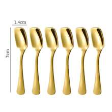 Sendok Mini Stainless Steel 304 7cm, Set Sendok Teh/Kopi/Garam Isi 4/6, Untuk Penggunaan di Rumah/Restoran/Hotel, Warna Emas - MultiWarna - View 16