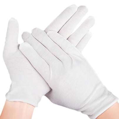 24 Pairs Soft Stretchy Cotton Gloves - Breathable, Lead-Free, Machine Washable, Non-Waterproof Gloves For Coin Jewelry Inspection, Household Cleaning And Handling - Soft Lining, Medium Size, Suitable For Sensitive Skin