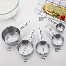 5pcs/10pcs Stainless Steel Measuring Cup And Spoon Set, 5pcs Measuring Spoons + 5pcs Measuring Cups, Stackable Stainless Steel Measuring Cups And Spoons, Coffee Spoon, With Markings For Dry And Wet Ingredients, Cooking, Baking, Coffee, Dishwasher - Kitchen Tools For Cooking And Baking, Kitchen Supplies, Baking Tools - Silver - View 11